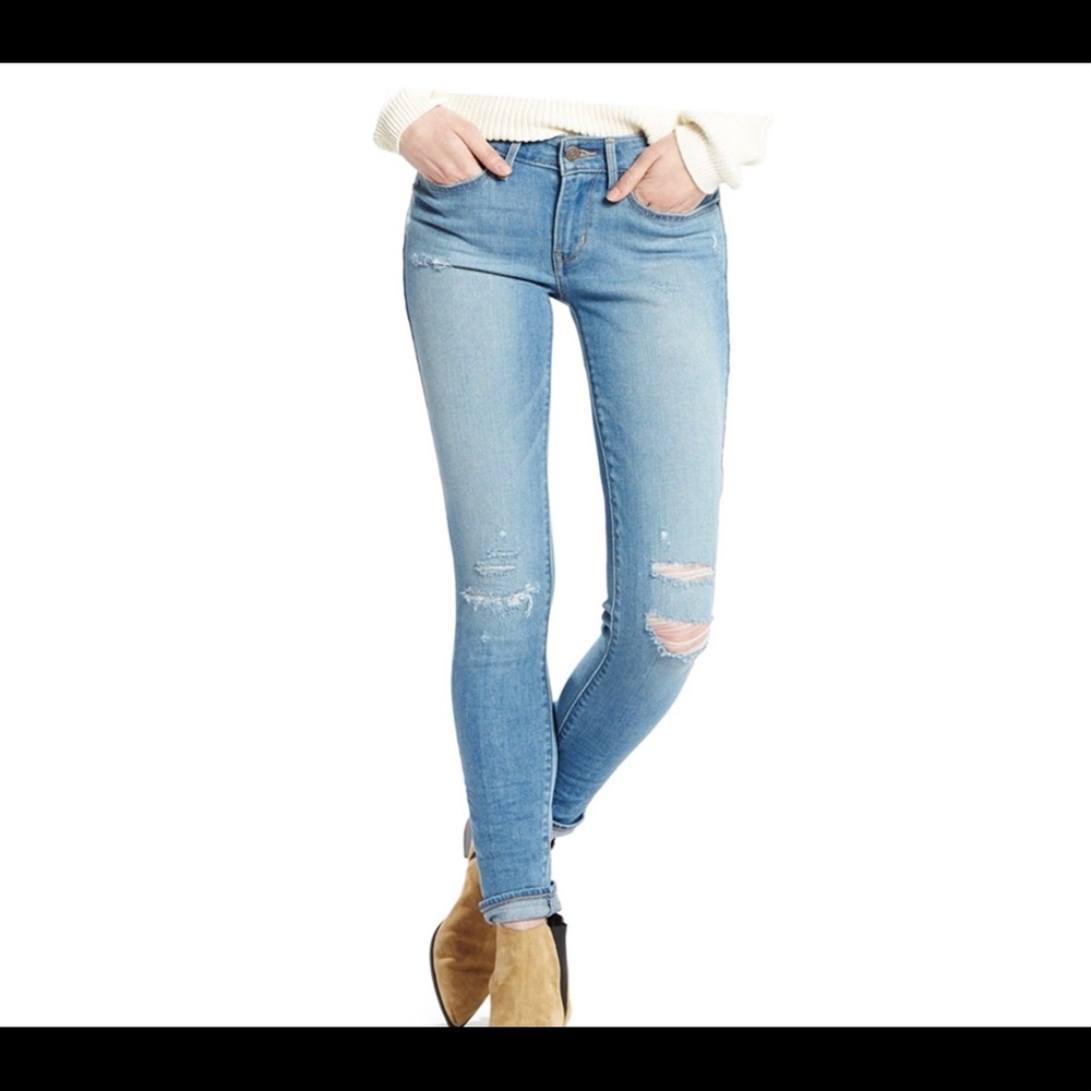 Levi’s 711 distressed jeans